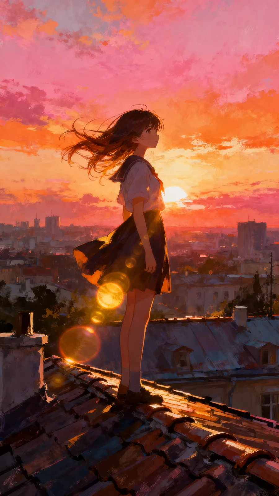 Anime Cinematic still, vertical 9:16 — sample output
